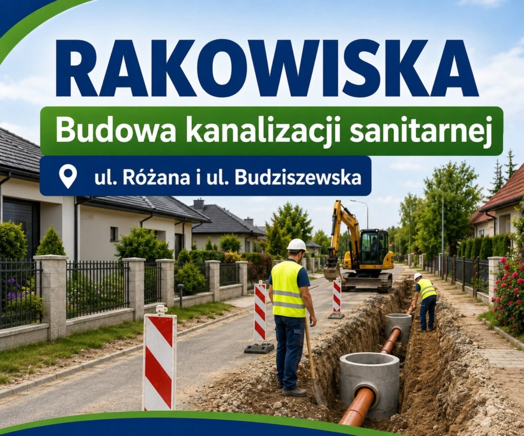 Rusza budowa kanalizacji sanitarnej na ul. Różanej i Budziszewskiej