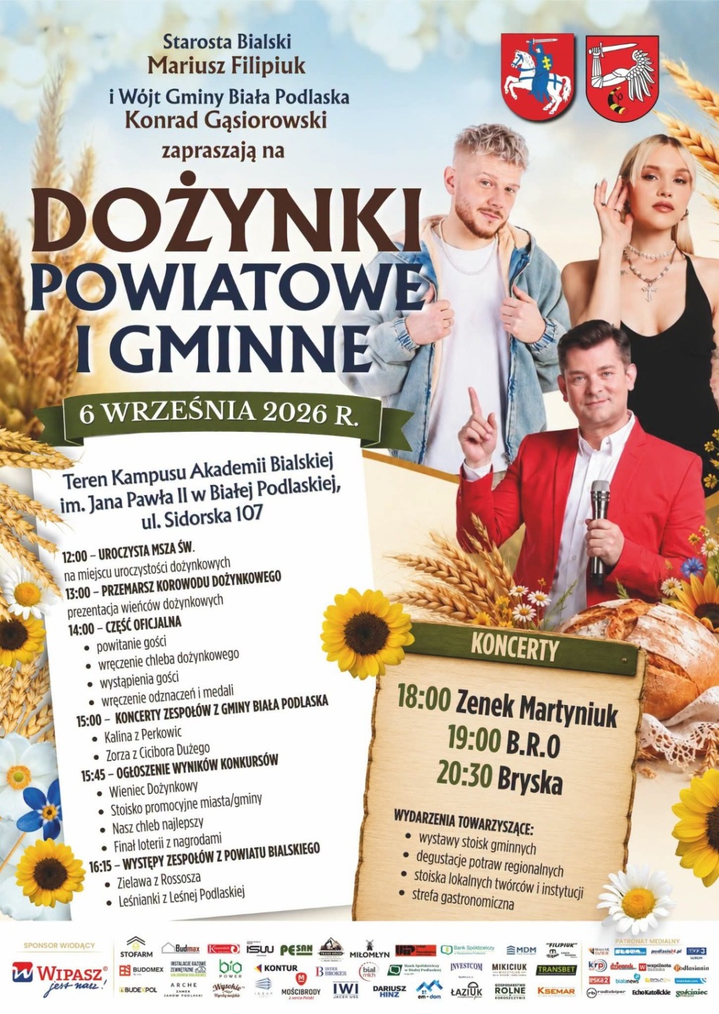 Zenek Martyniuk, B.R.O i Bryska na dożynkach w Białej Podlaskiej