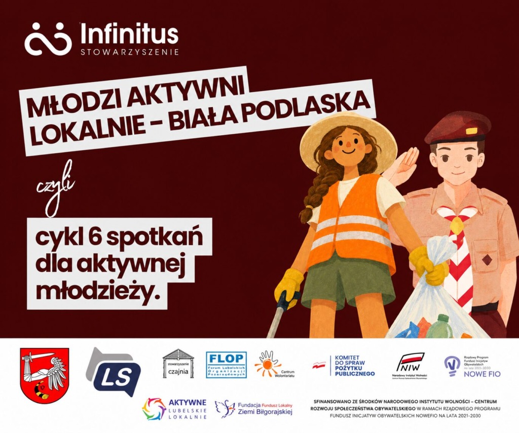 Młodzi Aktywni Lokalnie w Białej Podlaskiej. Sześć bezpłatnych warsztatów dla osób 16–30 lat