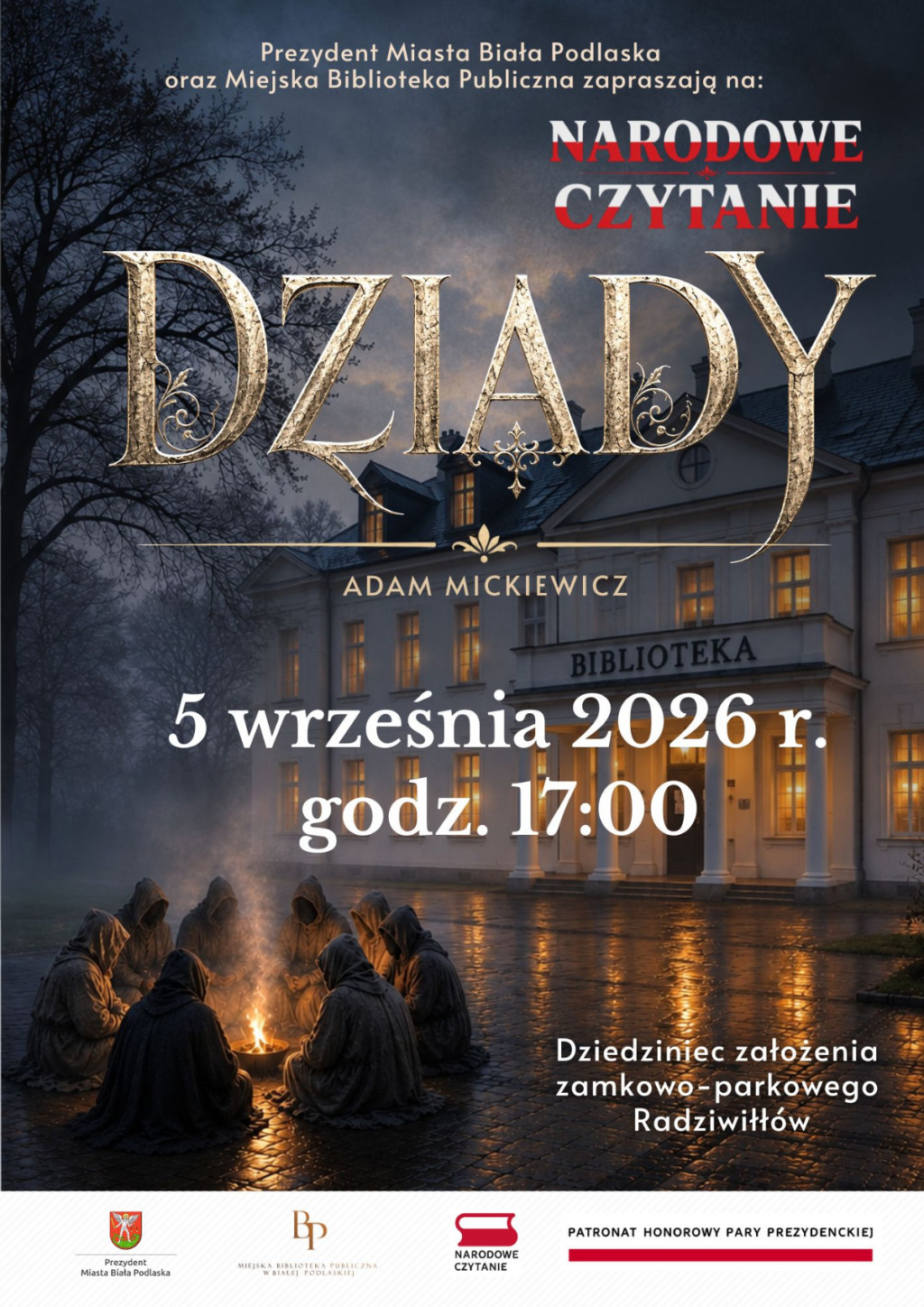 „Dziady” zabrzmią w Parku Radziwiłłowskim. Narodowe Czytanie 5 września