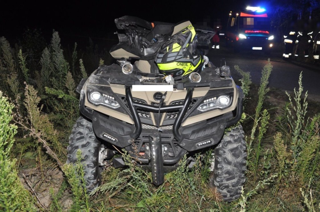 Wypadek quada w Leniuszkach. 52-latkę zabrał śmigłowiec LPR