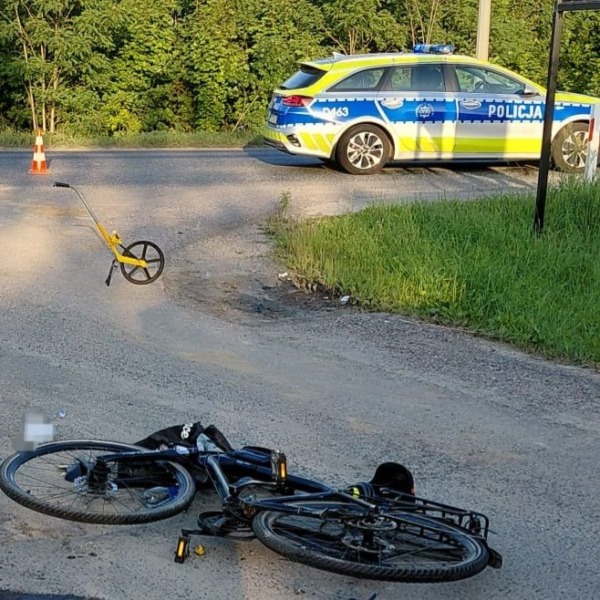 Miejsce tragicznego wypadku drogowego w Małaszewiczach Małych