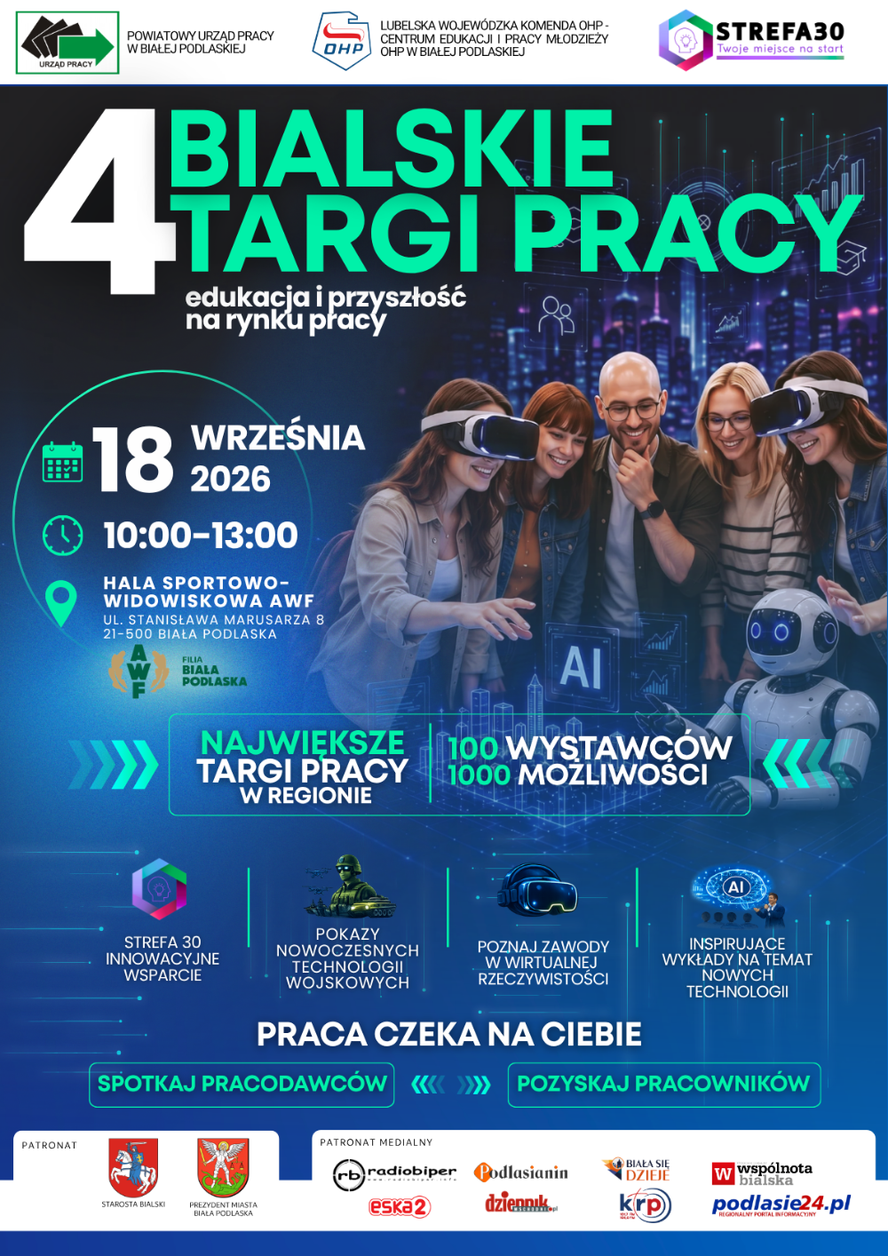 4. Bialskie Targi Pracy 18 września. Pracodawcy, edukacja i doradztwo w jednym miejscu
