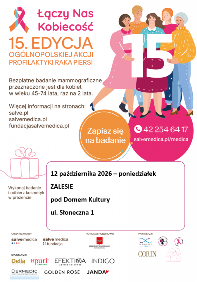 Bezpłatna mammografia w Zalesiu. Mammobus przy Domu Kultury 12 października