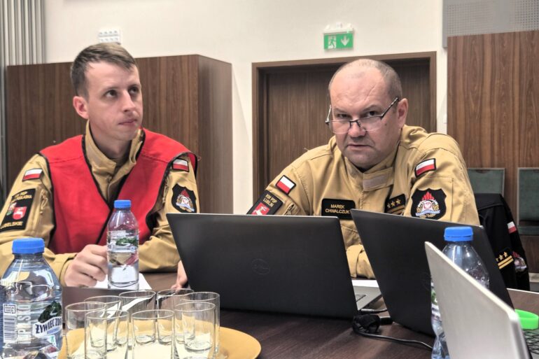 Ćwiczenia strażaków na terenie terminalu Aleksandra w Małaszewiczach