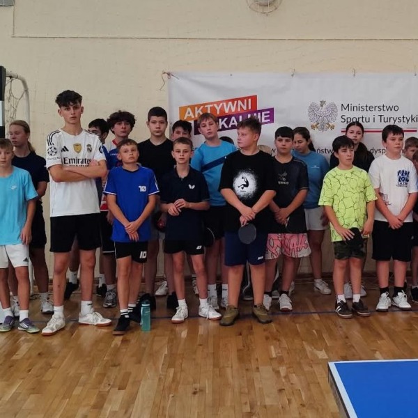 Młodzi uczestnicy IV turnieju Grand Prix 2026 w tenisie stołowym w Międzyrzecu Podlaskim
