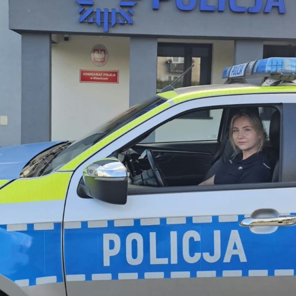 Zdjęcie z oficjalnego materiału KMP Biała Podlaska o sierżant Iwonie Łobińskiej, która oddała szpik.