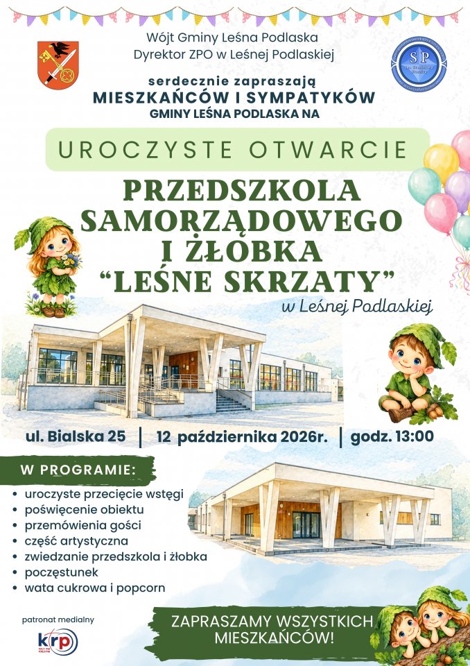 Dziś otwarcie „Leśnych Skrzatów” w Leśnej Podlaskiej. Początek o 13:00